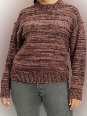 UGG Avianna UGG Sweater Black Brown Wool Blend Size XL